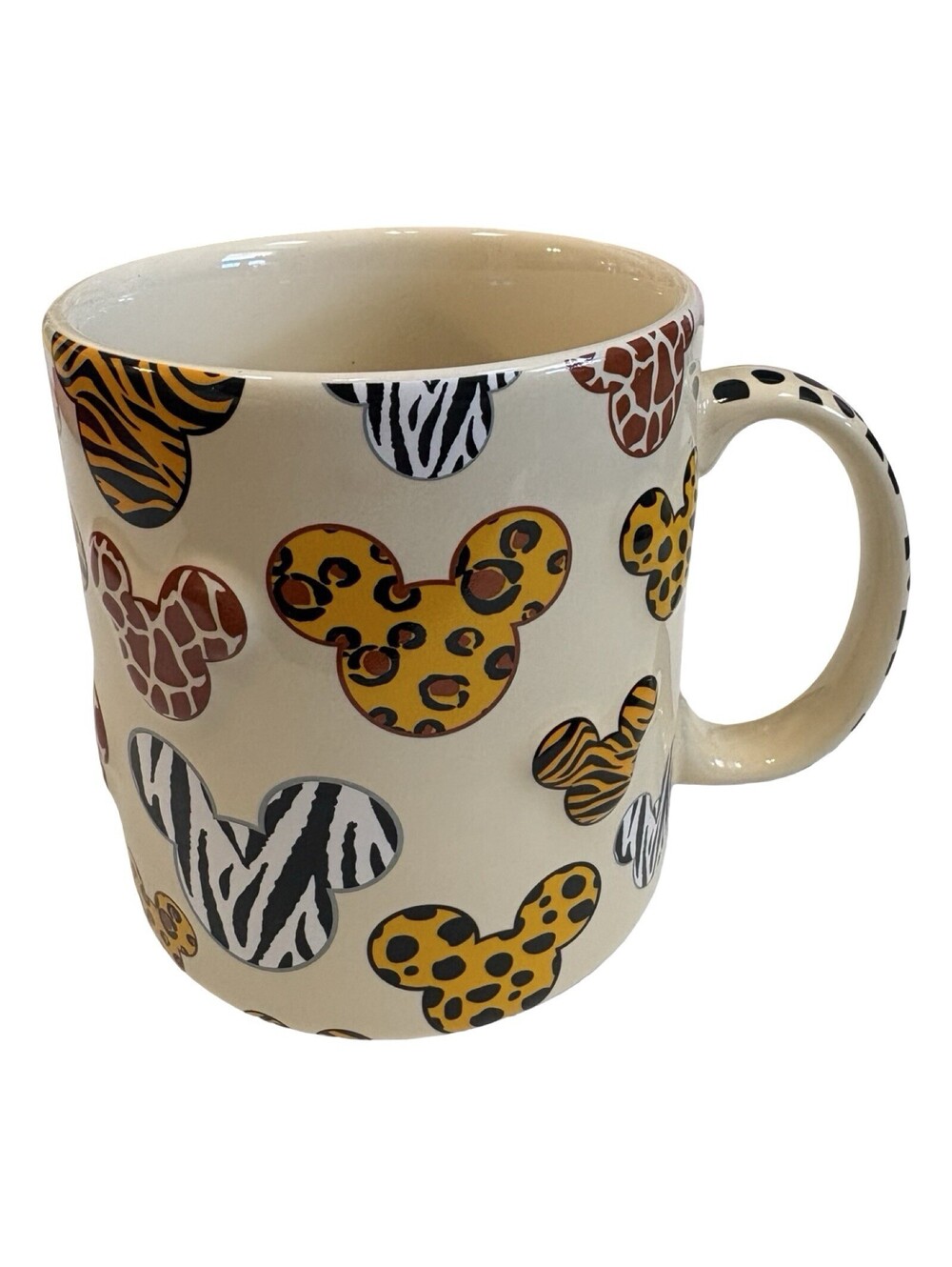 🦓 Disney Animal Kingdom 3D Animal Print Safari Mickey Mouse Ears Coffee Tea Mug